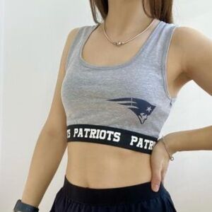 New‎ England Patriots NFL Sports Bra Gray Team Apparel XS S
